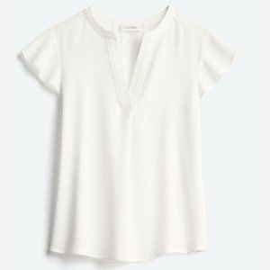 CALVIN KLEIN SUIT SEPARATES Tallia Flutter Sleeve Blouse